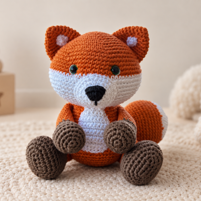 Figurine Renard en crochet
