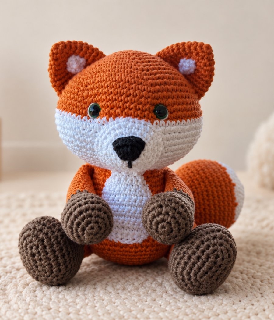 Figurine Renard en crochet