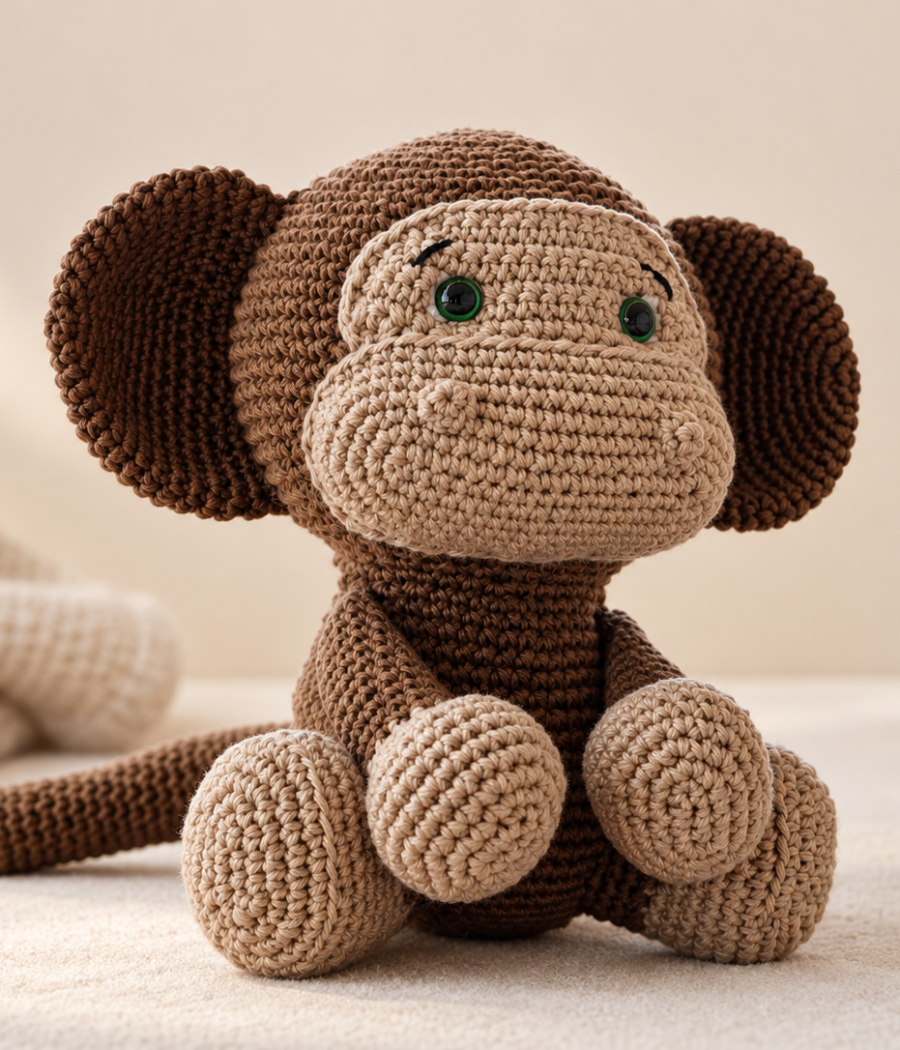 Figurine Singe en crochet
